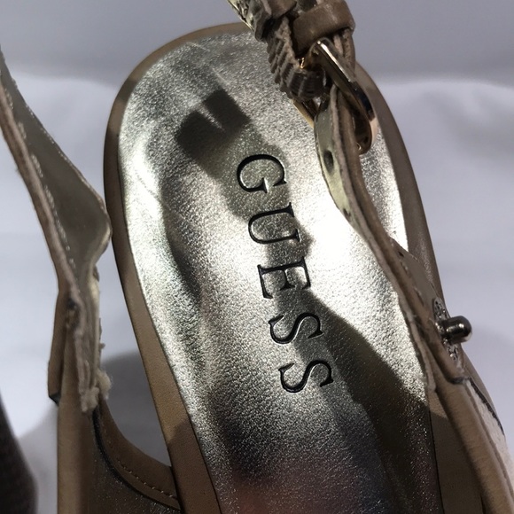 Guess natural tan wedge, size7.5 - Picture 7 of 8